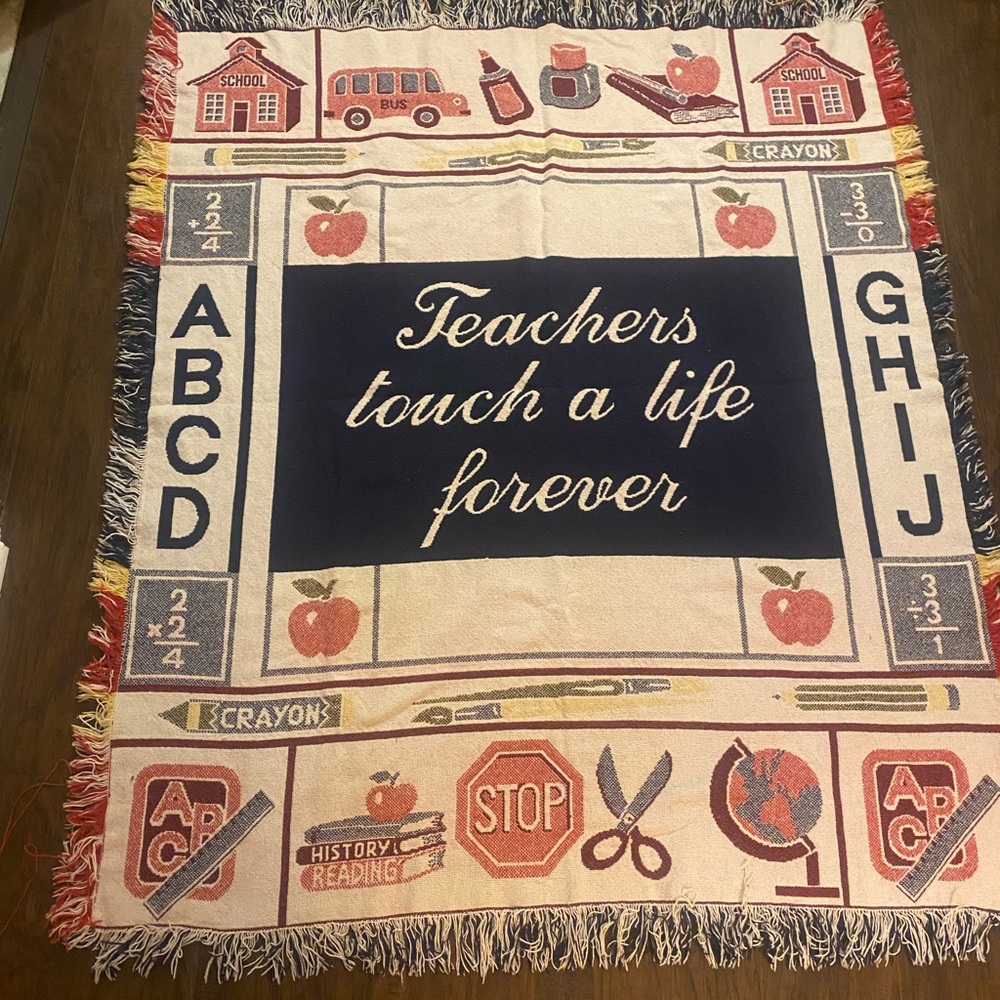 Throw Cover-Teachers Touch A Life Forever